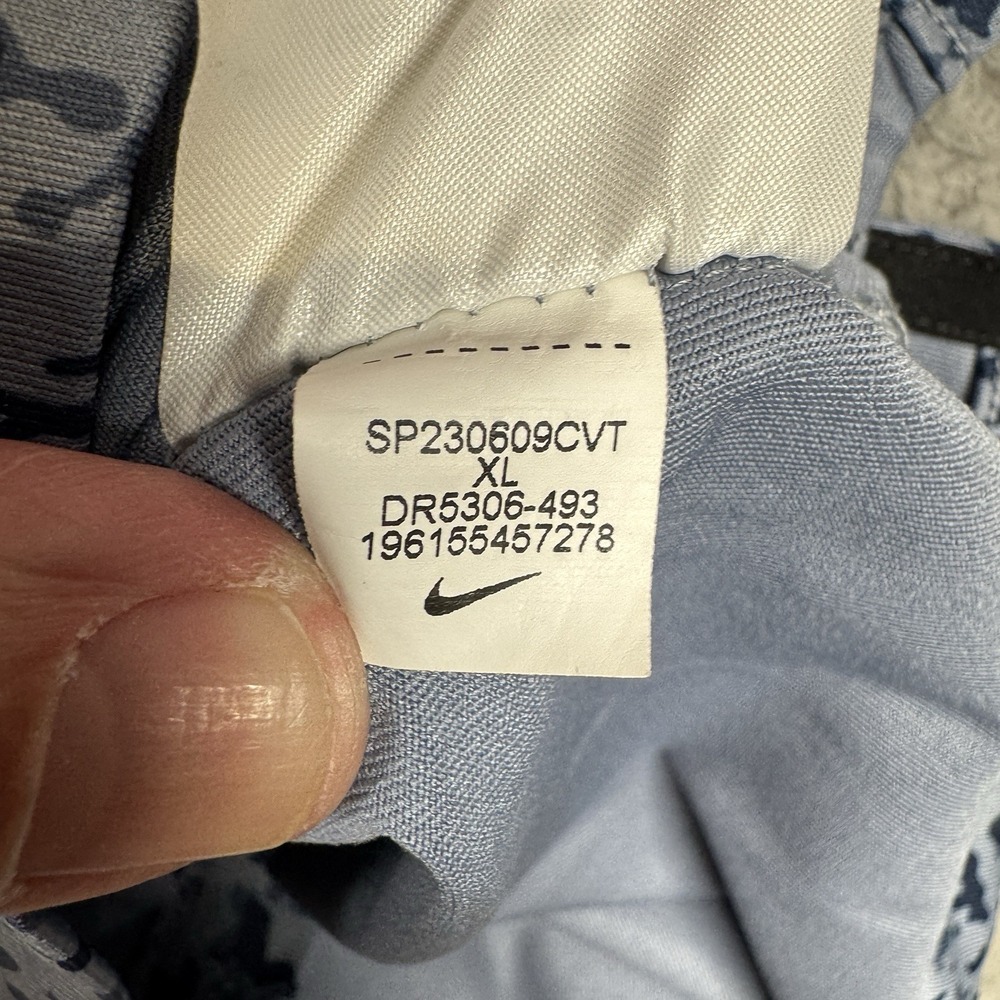 Nike Golf Tour Shirt Men XL Blue Camo Dri-FIT Performance Polo Vented DR5306-493 - Picture 8 of 10